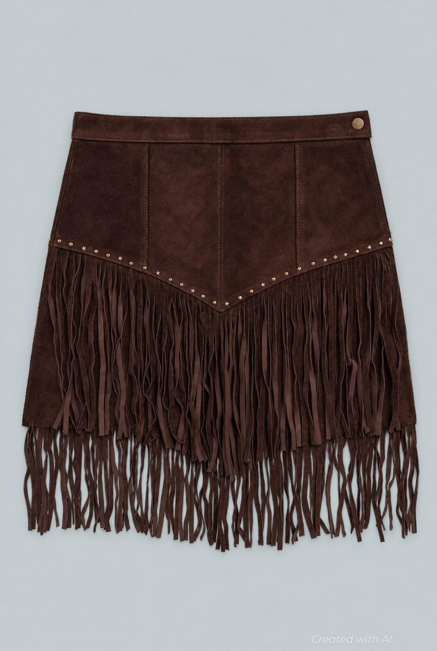 Fringe Mini - Chocolate Suede - S - Skirt