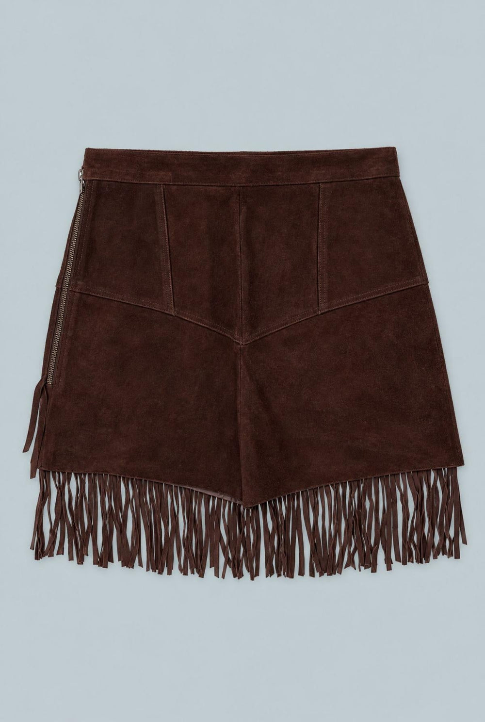 Fringe Mini - Chocolate Suede - S - Skirt