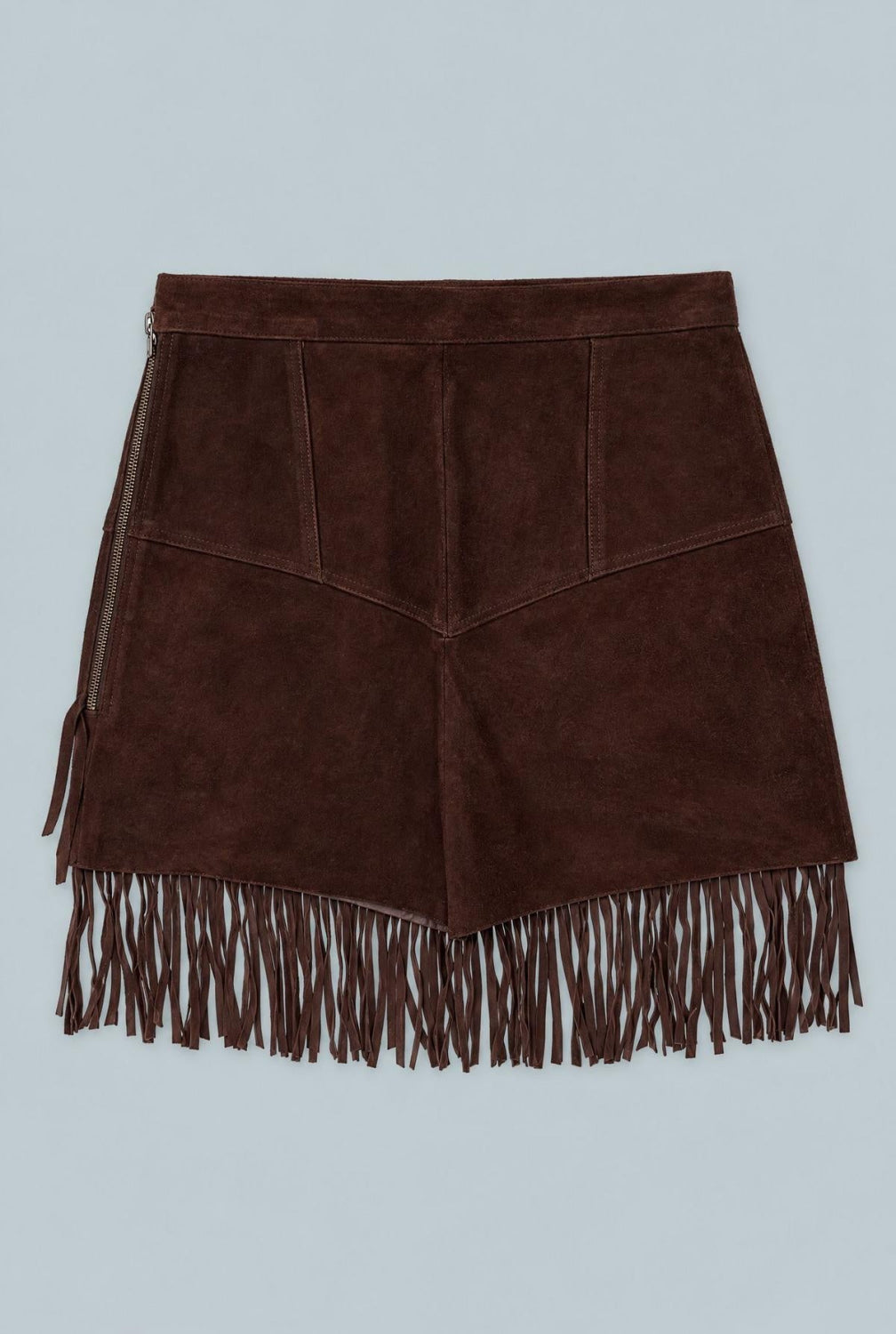 Fringe Mini - Chocolate Suede - S - Skirt