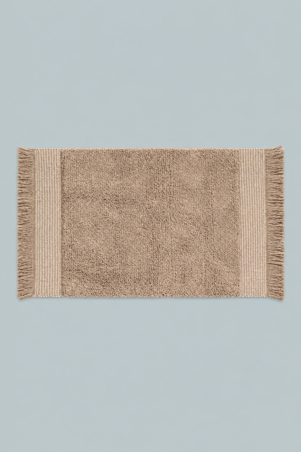 Fringe Bath Mat - Brown
