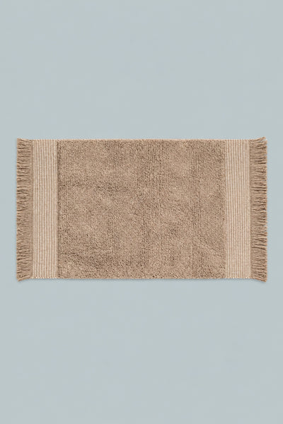 Fringe Bath Mat - Brown