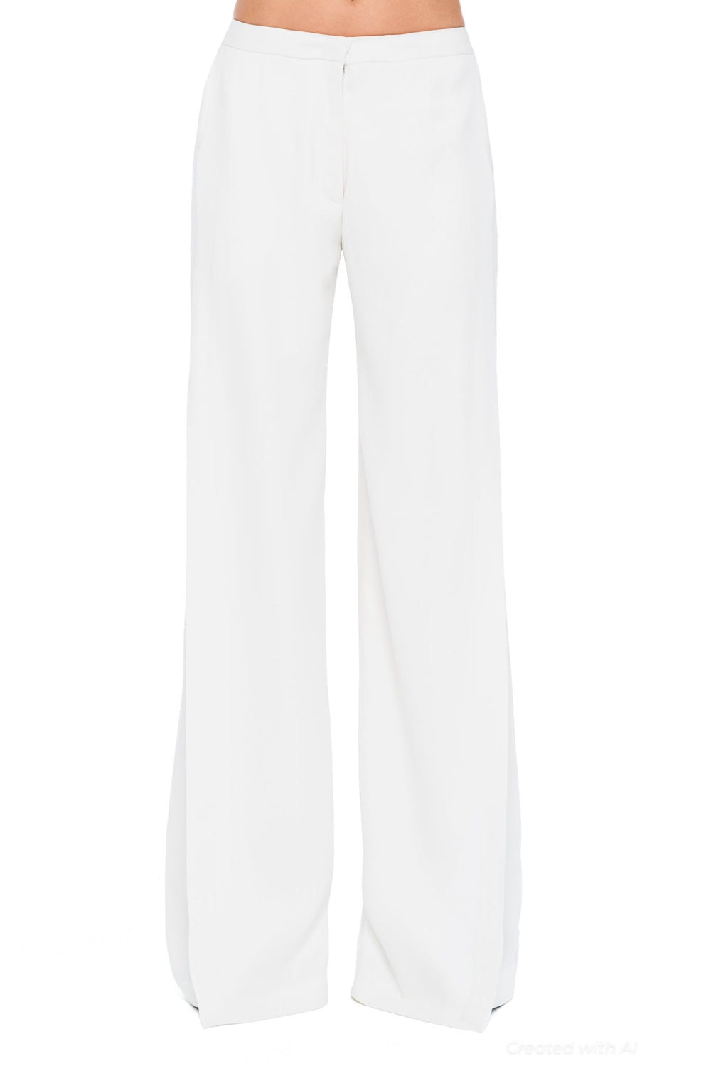 Front-flap Karla Pant - White - Pants