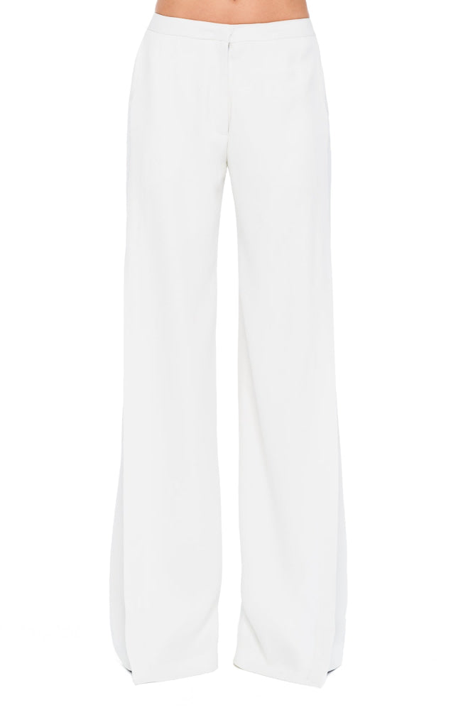 Front-flap Karla Pant - White - Pants