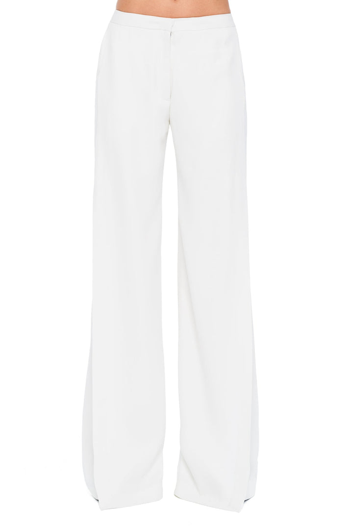 Front-flap Karla Pant - White - Pants