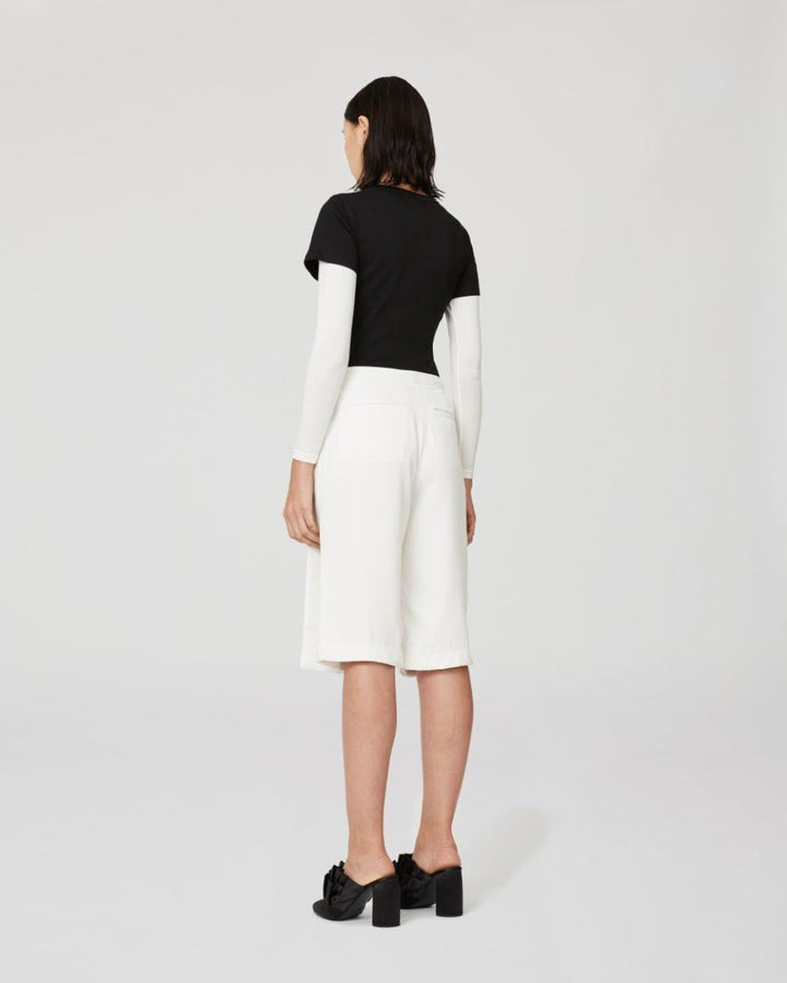 Front-flap Liesl Short - White - Shorts