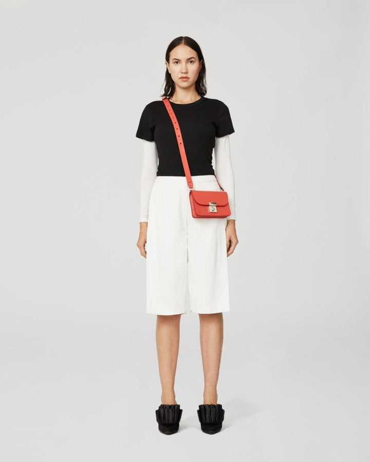 Front-flap Liesl Short - White - Shorts