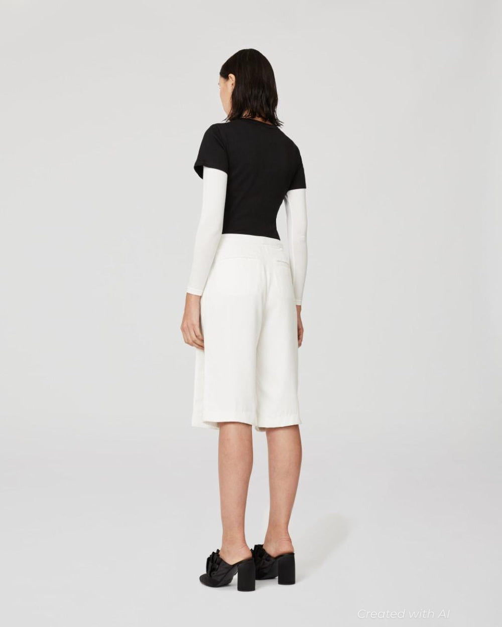 Front-flap Liesl Short - White - Shorts