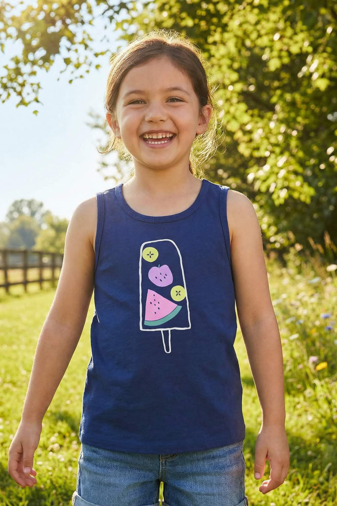 Fruit Pop Tank - Cosmic Blue - 7yr - Tank Top