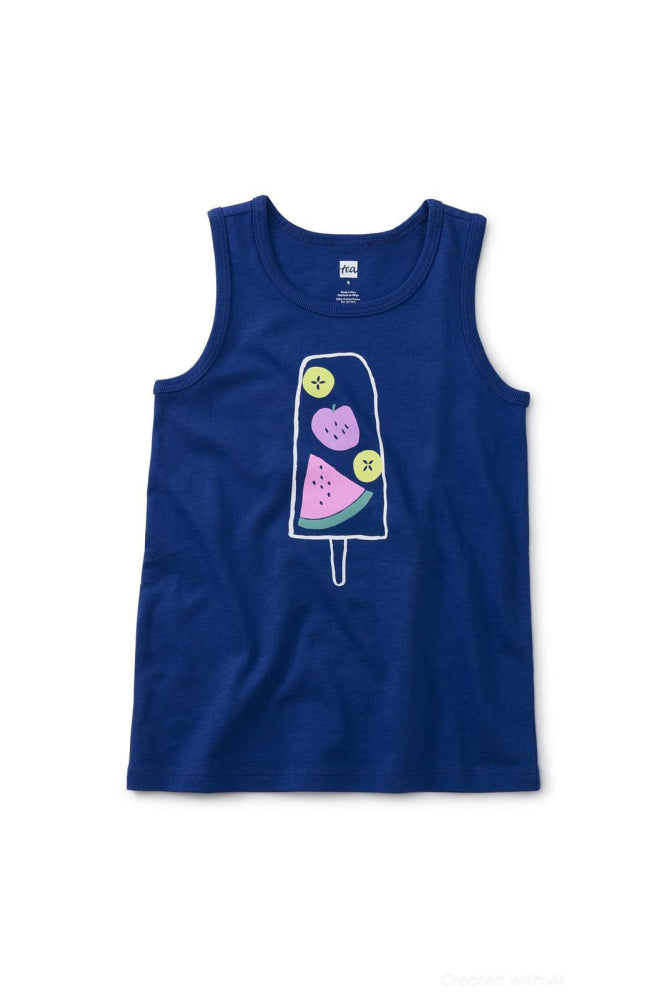 Fruit Pop Tank - Cosmic Blue - 7yr - Tank Top