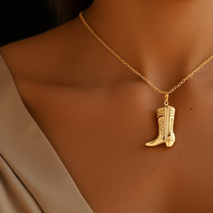 Give Em' The Boot Gold Filled 18" Necklace