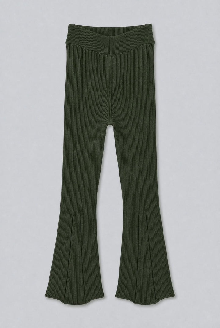 Flare Sweater Pants - Olive