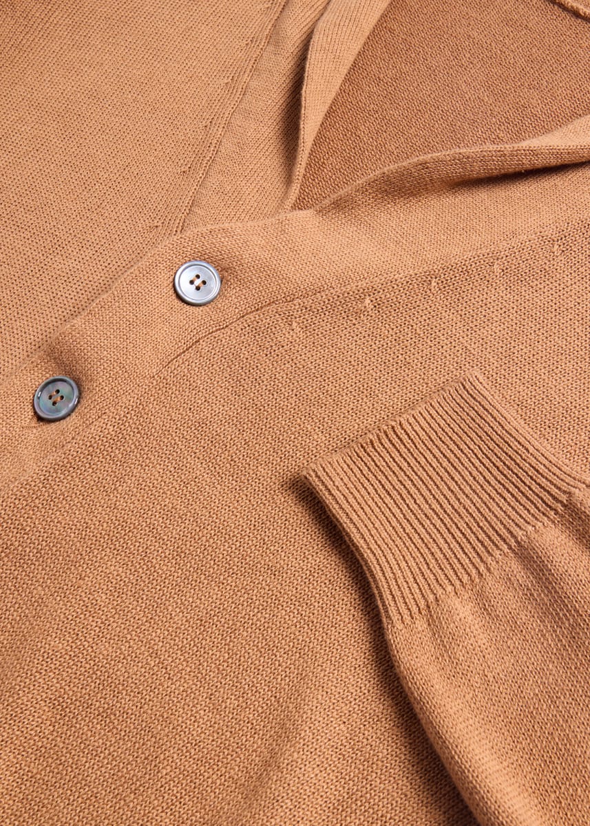 Phineas Cole Linen & Cotton Cardigan - Brown Sugar