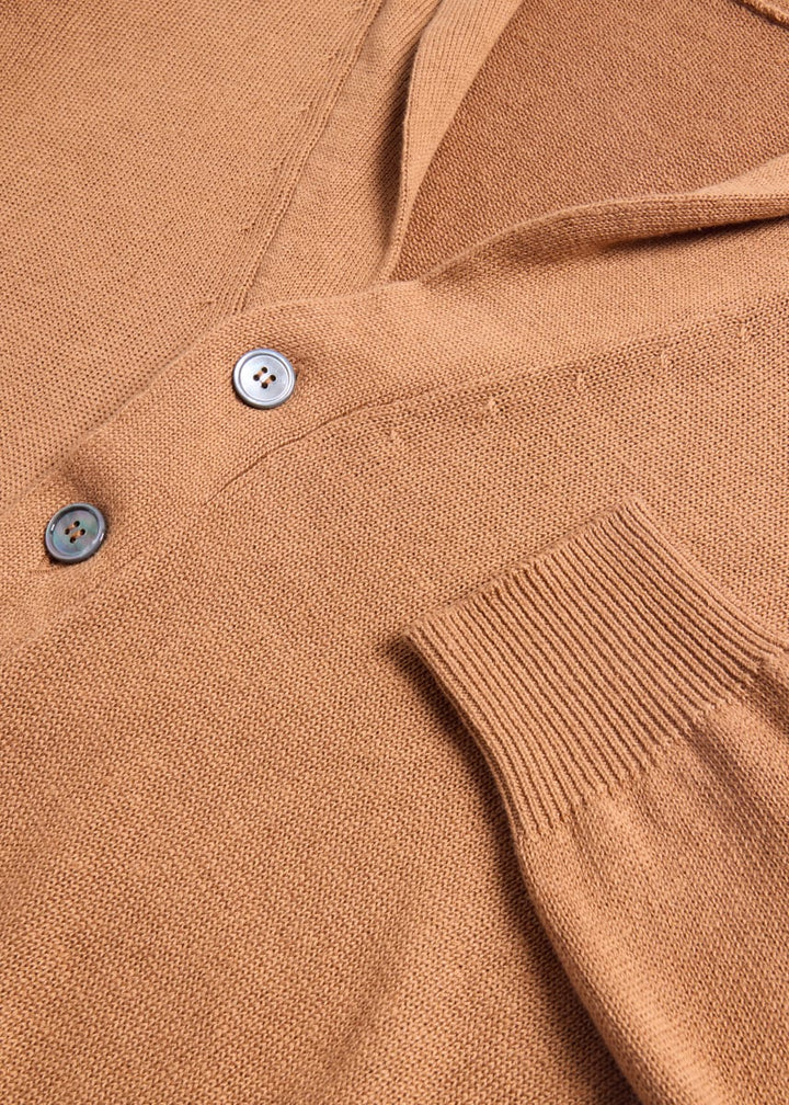 Phineas Cole Linen & Cotton Cardigan - Brown Sugar