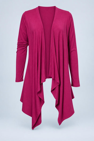 Go With The Flow Cardi Shawl - Berry