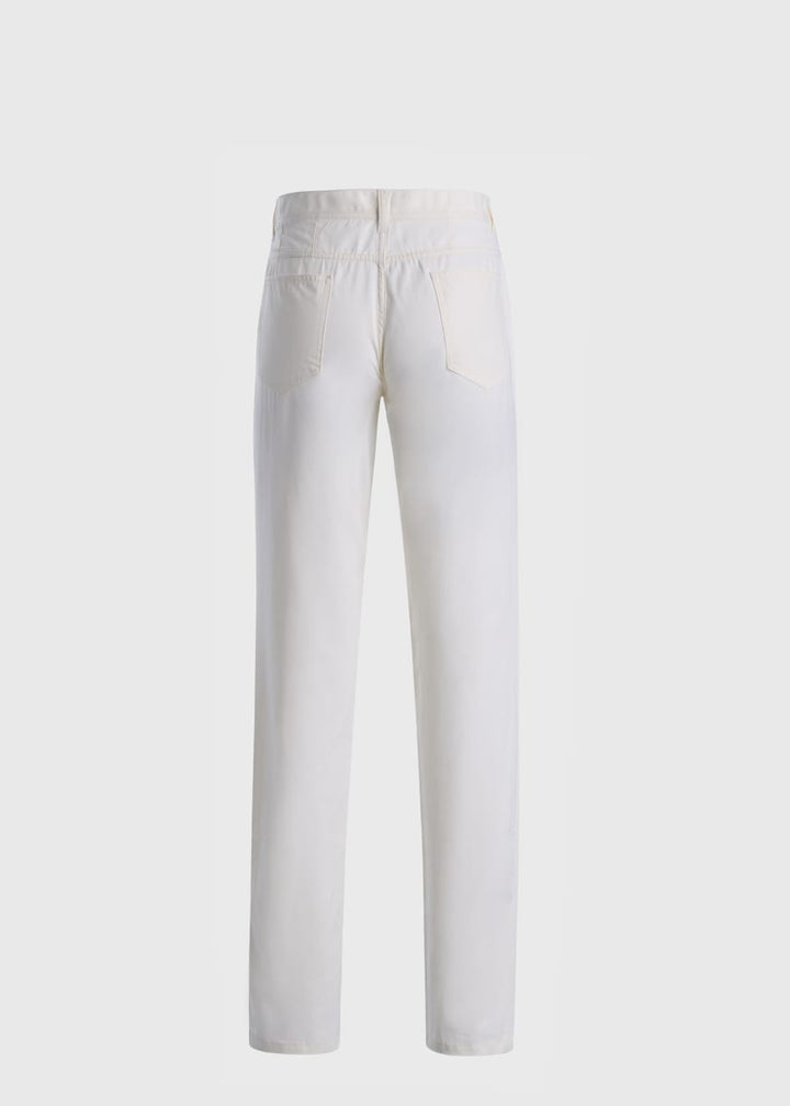 Five-Pocket Dress Trouser - White