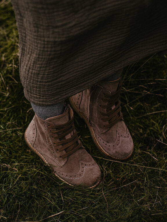 The Suede Boot - Taupe