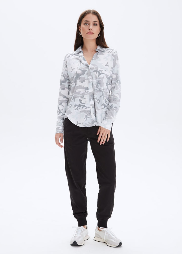 Camo Amrat Jersey Blouse - Grey Camo