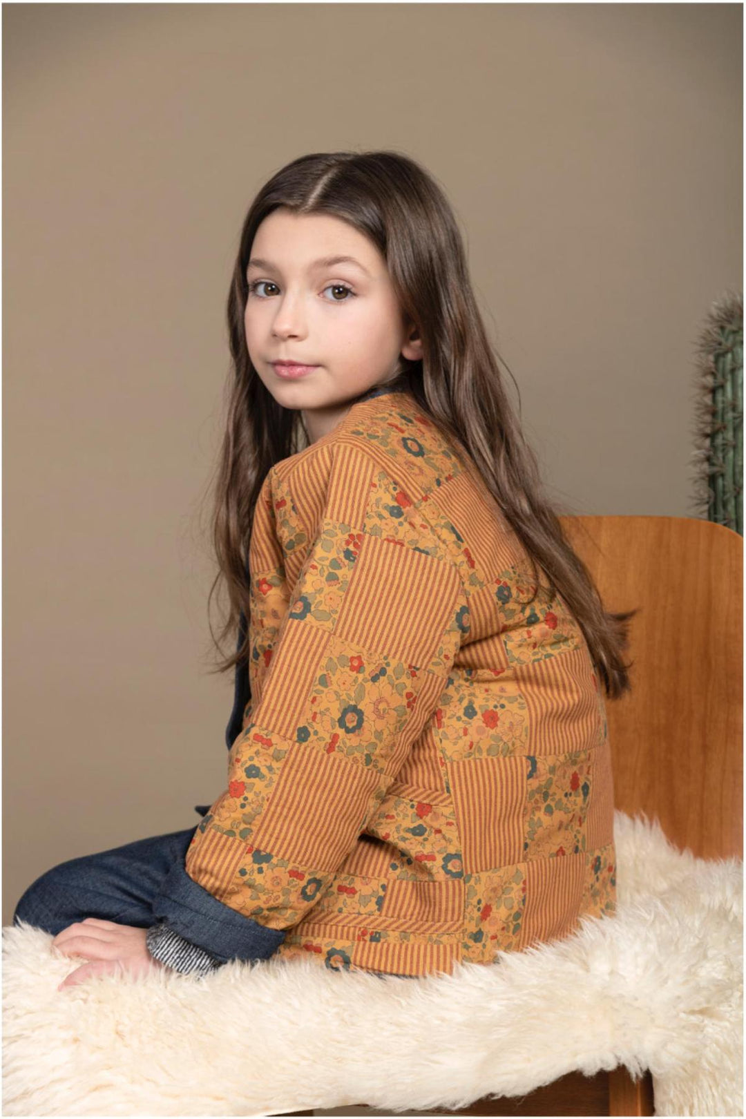 Children's Reversible Quilted Jacket - Terracotta Liberty