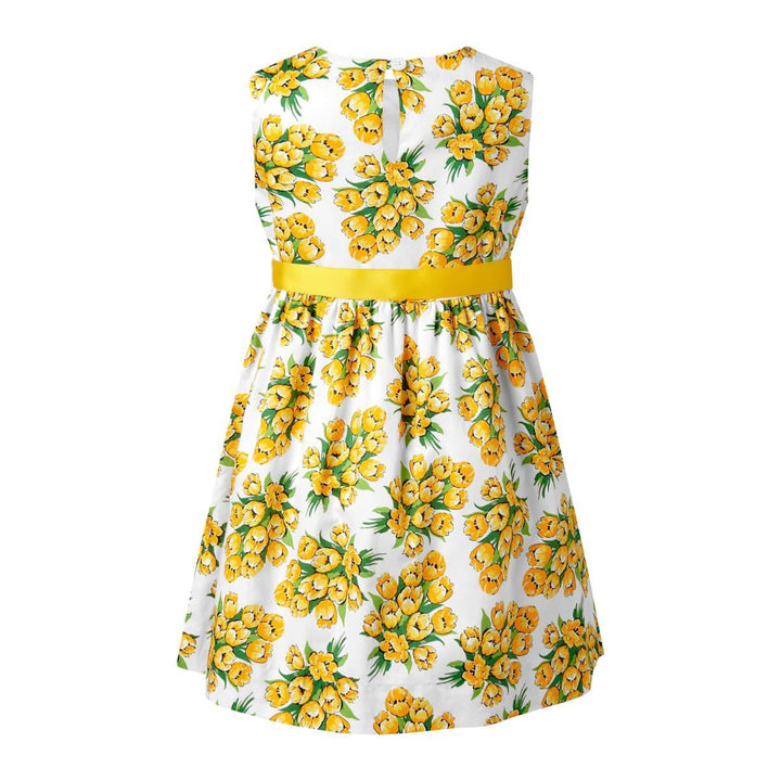 Tulip Bouquet Sash Dress