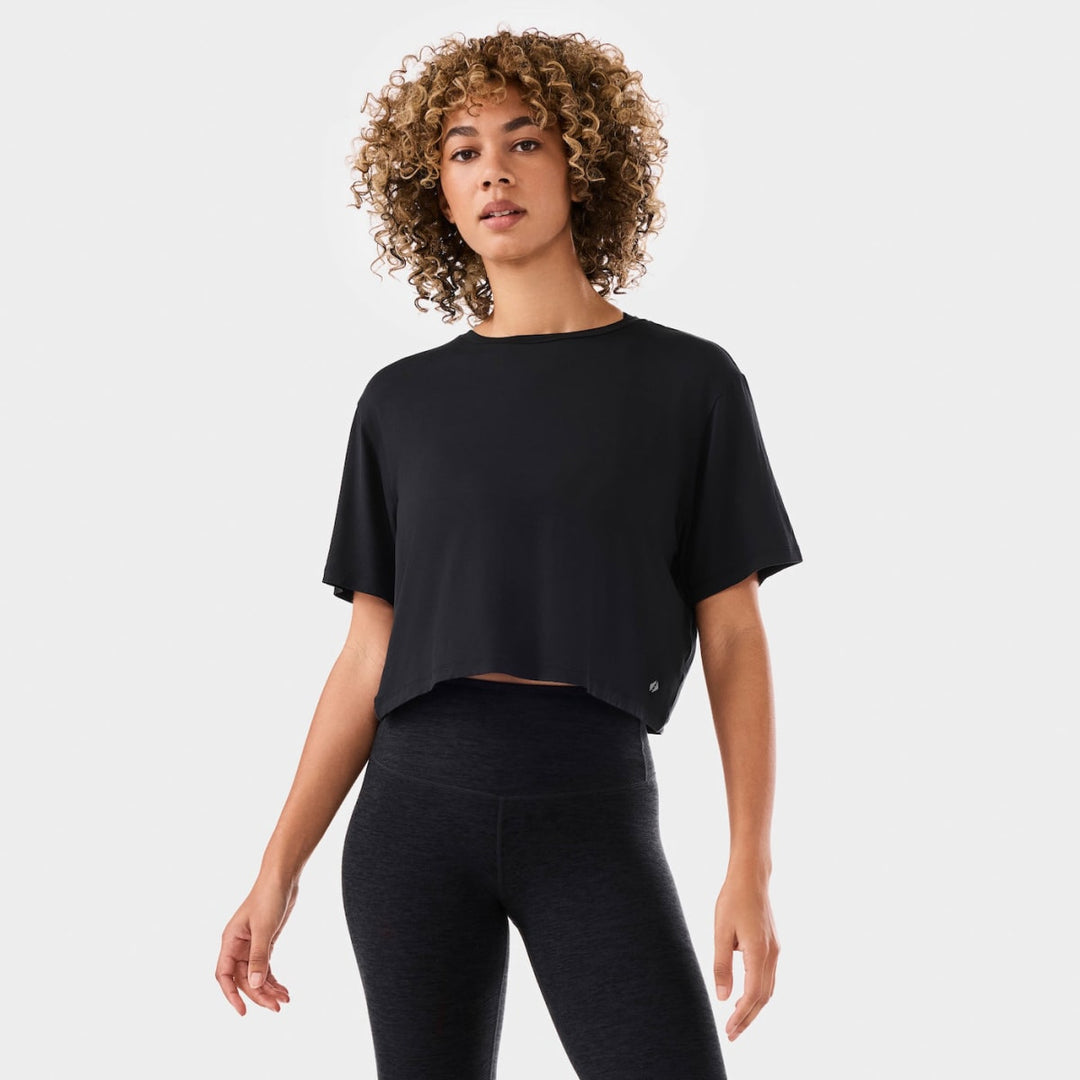 Crop Tee - Ebony