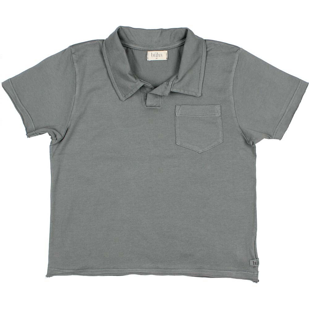 Polo Tee Shirt with Pocket - Graphite