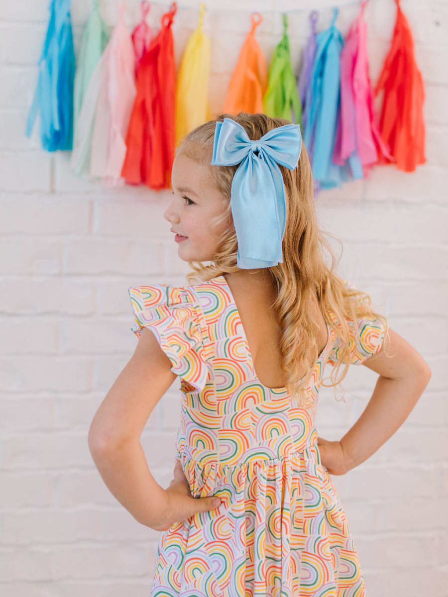 Olivia Dress - Primary Rainbow