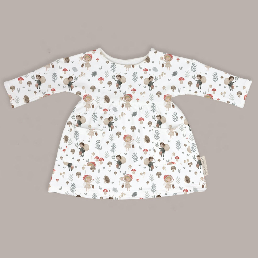 Boat Neck Easy Dress - Mushroom Hunt