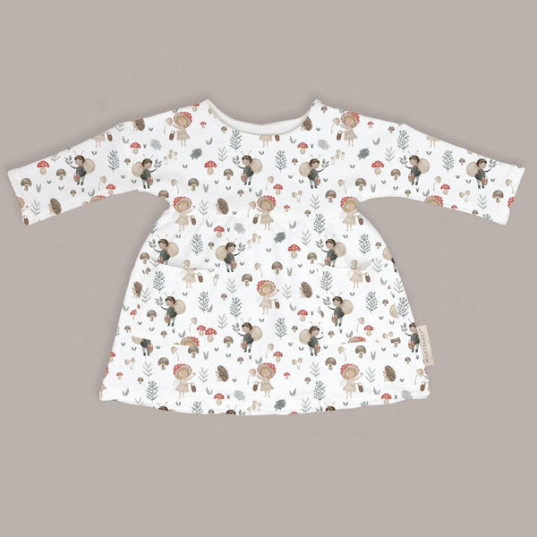 Boat Neck Easy Dress - Mushroom Hunt
