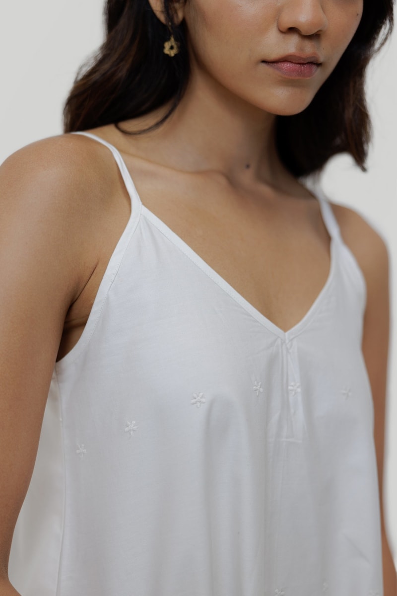 Short Tent Dress - Coconut White