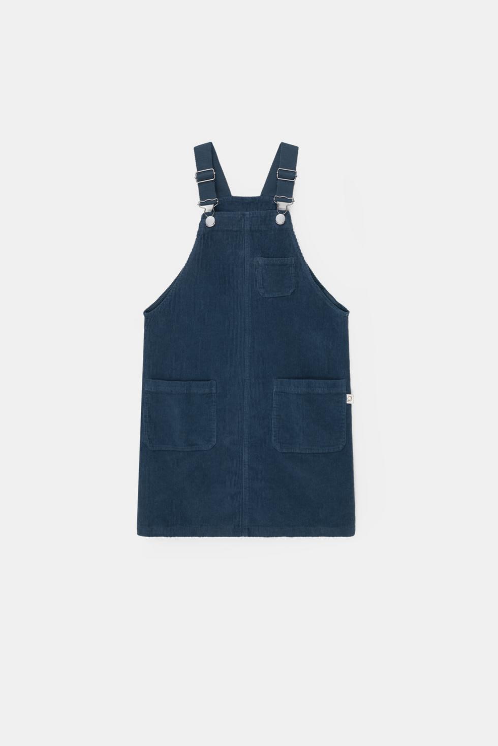 Comfort corduroy pinafore dress - Blue