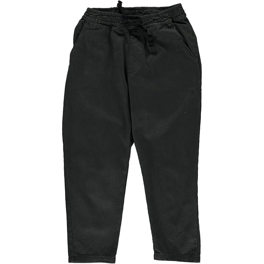 Kids Twill Drawstring Trousers - Dark Grey Trousers My Little Cozmo 