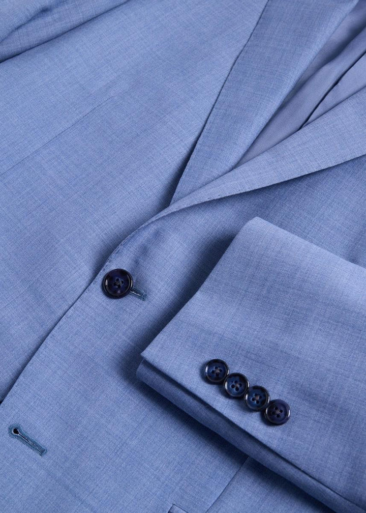Mid Blue All Year Wool Suit - Mid Blue