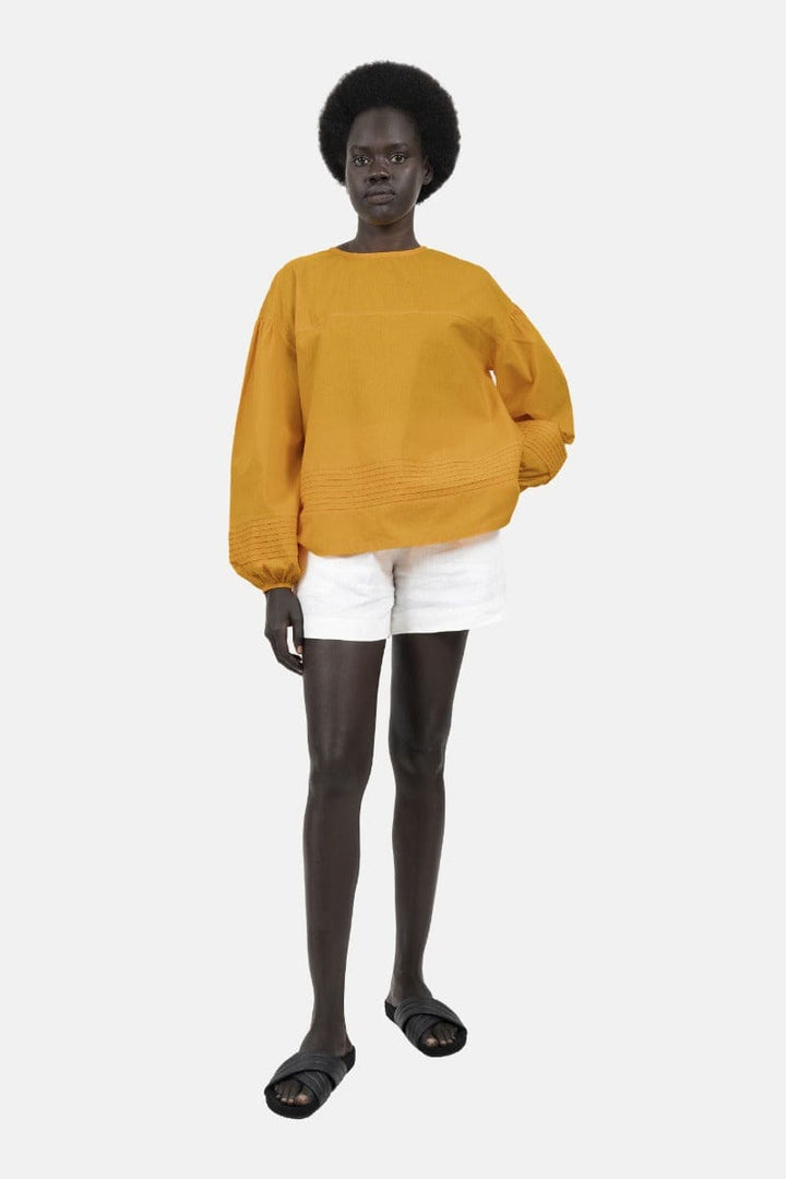 Strasbourg Spring Summer Blouse - Fenugreek