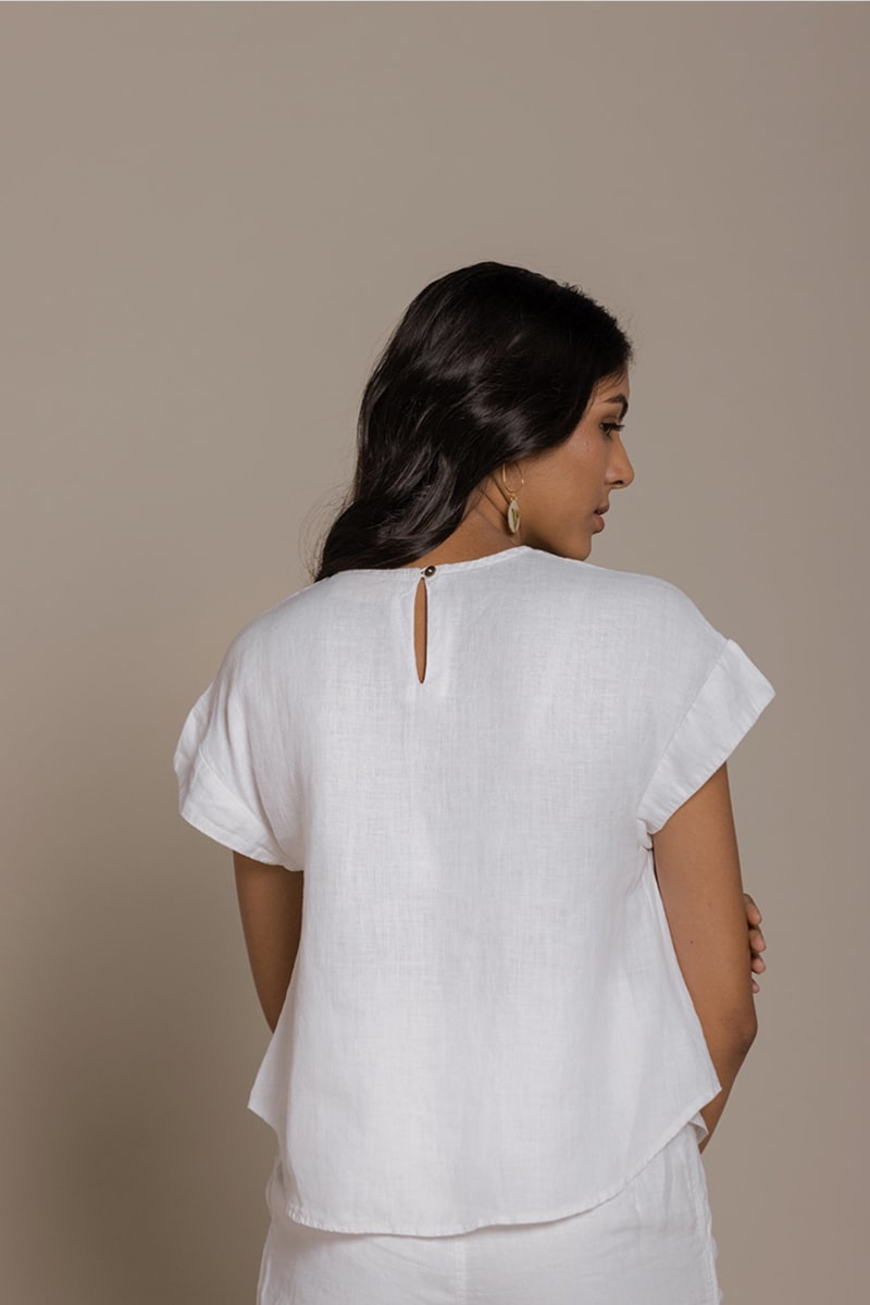 Sandcastle Saturdays Top - Coconut White