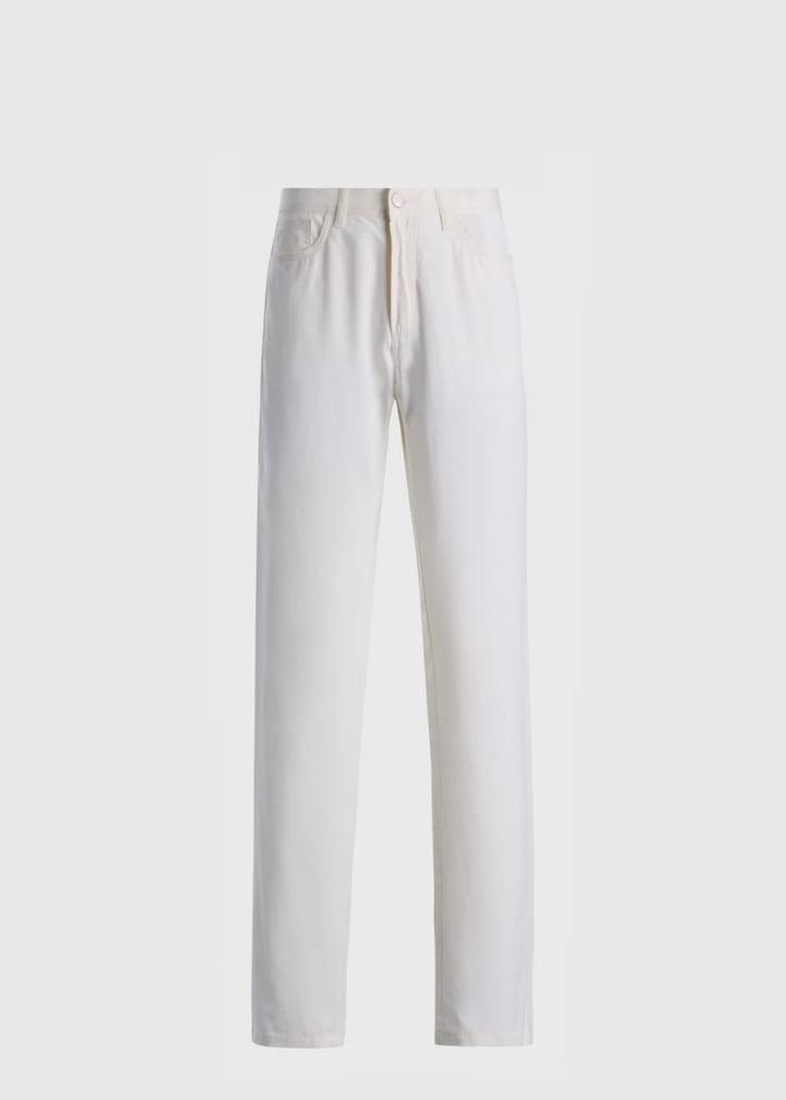 Five-Pocket Dress Trouser - White