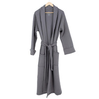 French Terry Housecoat - Lunar Grey