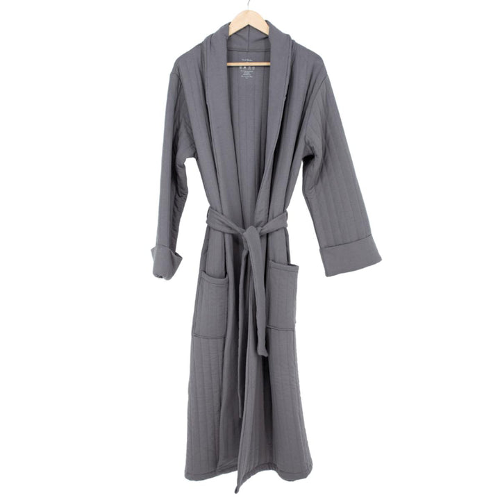 French Terry Housecoat - Lunar Grey