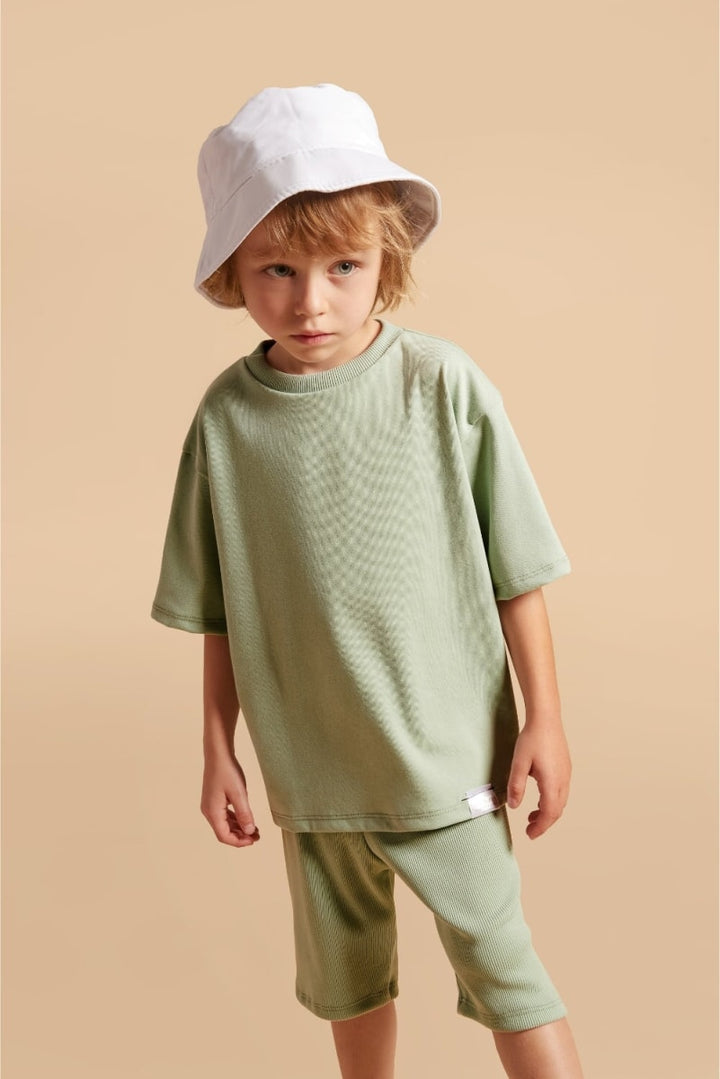 Grow With Me Biker Shorts - Minted Sage Rib