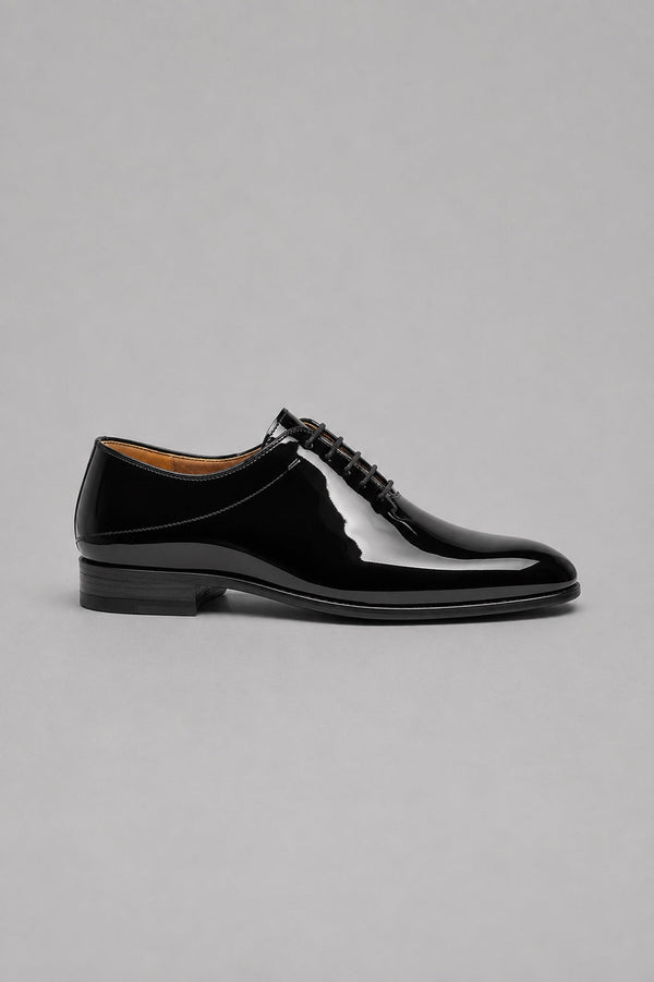 Men's Lagos Patent Formal Lace Up Shoes - Black