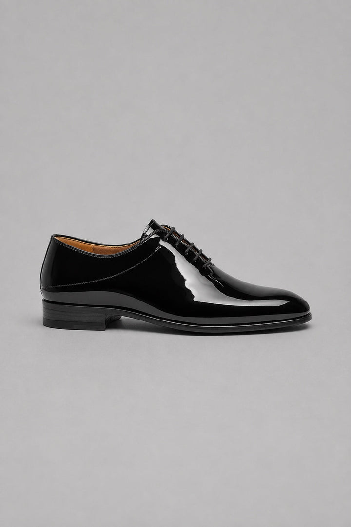 Men's Lagos Patent Formal Lace Up Shoes - Black