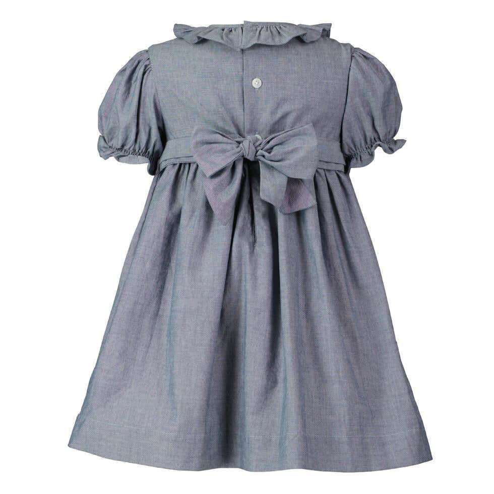 Chambray Smocked Dress