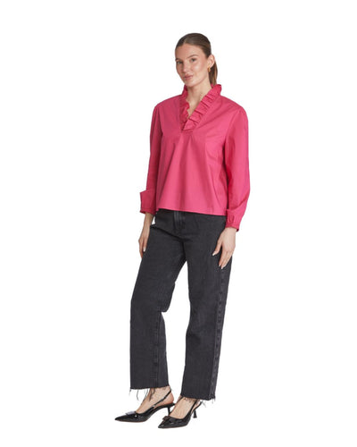 Gabrielle Top - Bright Pink - Blouse