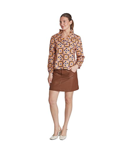 Gabrielle Top - Pink Tile - Shirt
