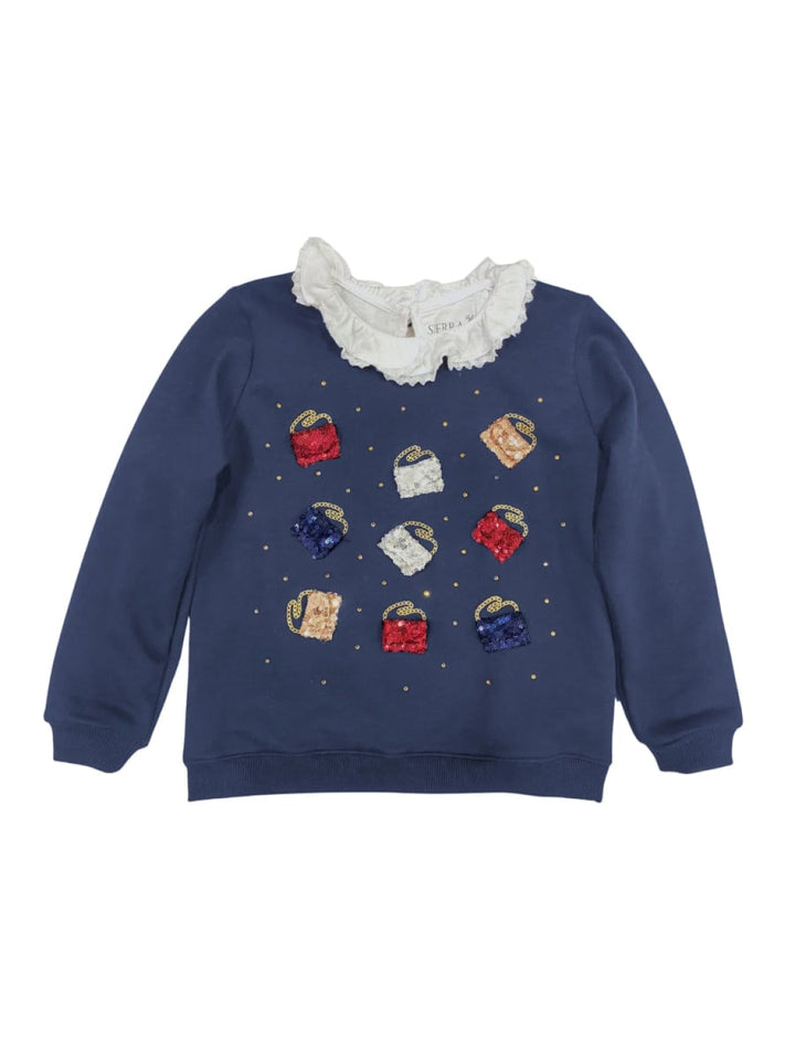 GALIA Sweatshirt - Navy - Crewneck Sweatshirt