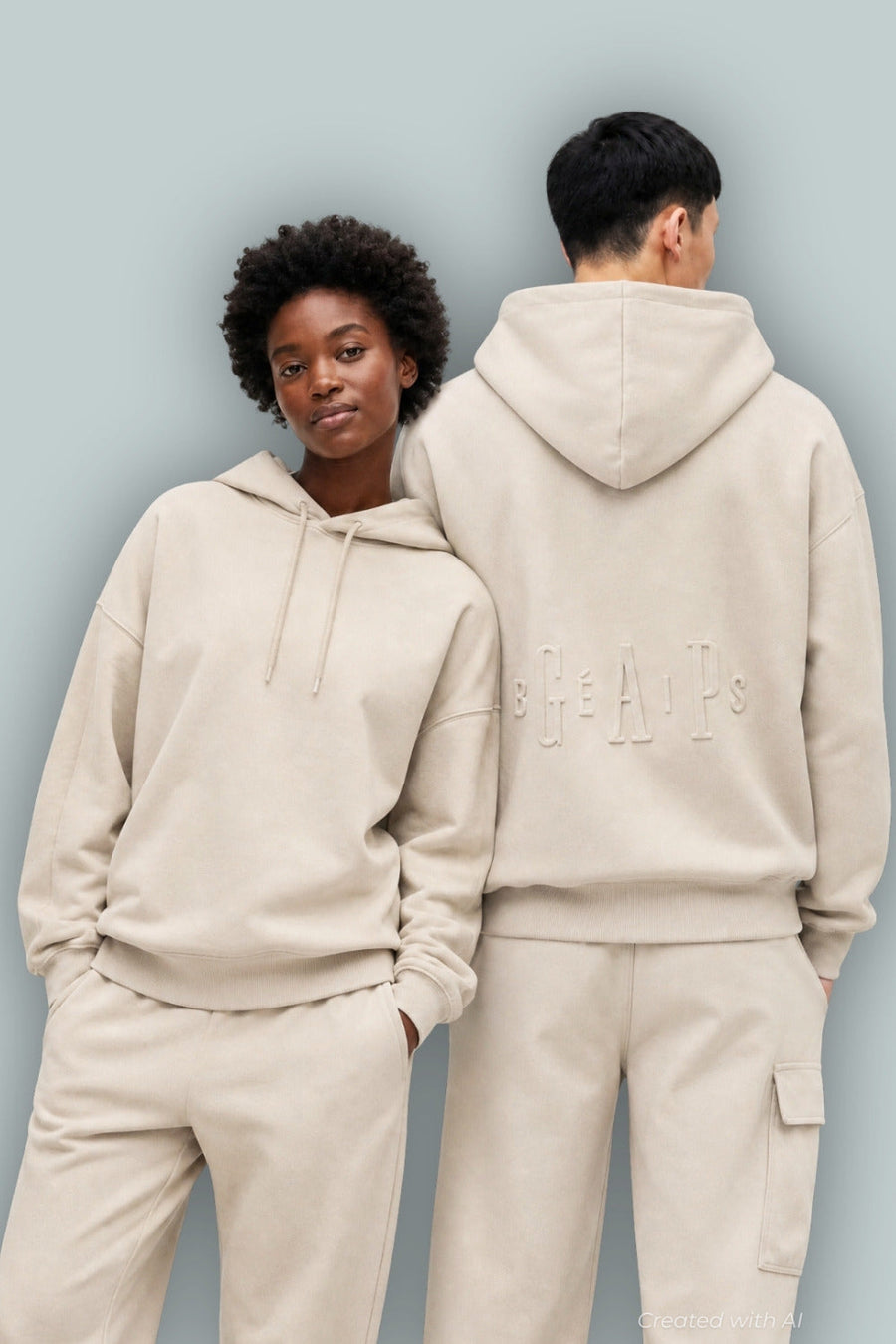 GAP × BÉIS Adult Heavyweight Travel Hoodie- Light Tundra - XXS - Hoodie
