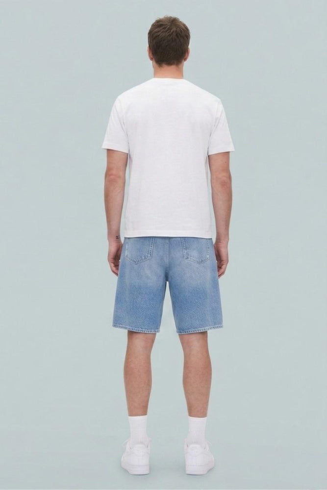GAP × BÉIS Adult Knit Denim Baggy Shorts - Light Blue Shadow - Denim Short