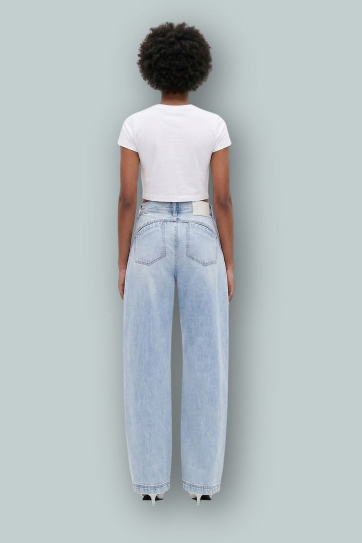 GAP × BÉIS High Rise Barrel Jeans - Medium Wash - Jeans