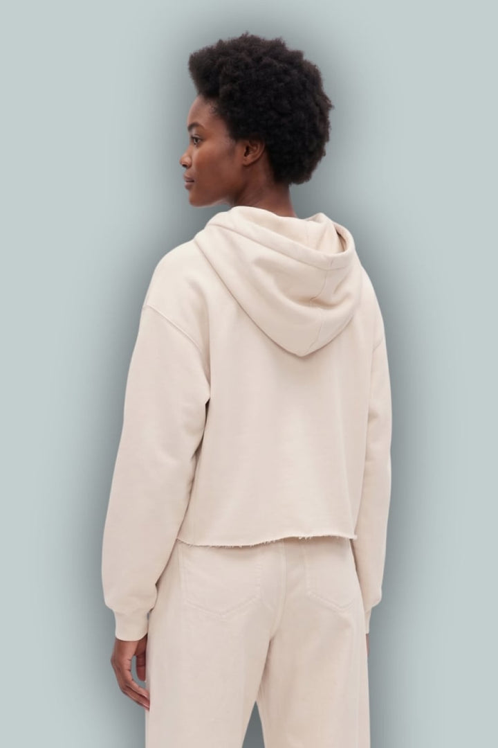 GAP × BÉIS Oversized Crop Hoodie - Light Tundra - Hoodie