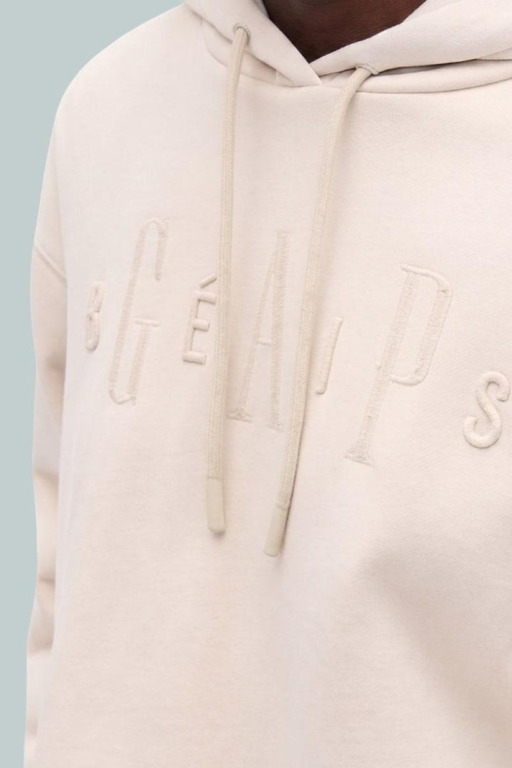 GAP × BÉIS Oversized Crop Hoodie - Light Tundra - Hoodie