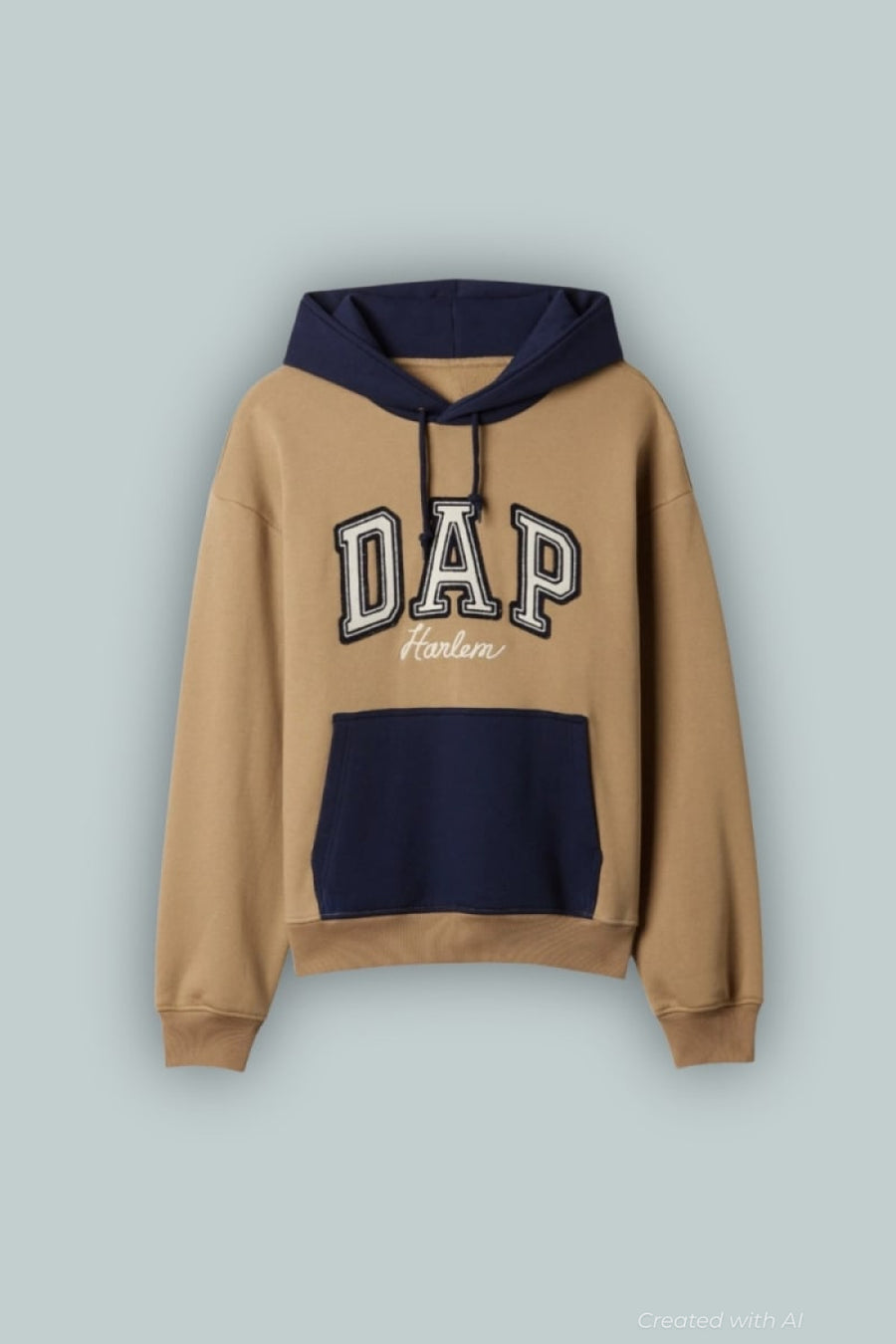 GAP × DAP Kids Vintage Soft Colorblock Logo Hoodie - Perfect Khaki - Hoodie